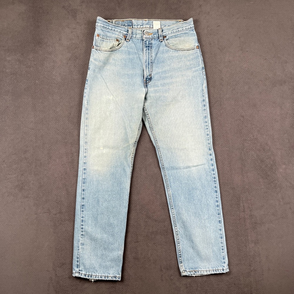 Vintage Levis 505 Jeans Mens 32x30 Light Wash Blue Straight Leg Made in USA